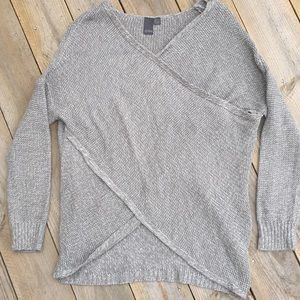 Quinn Grey Wrap Sweater Size L
